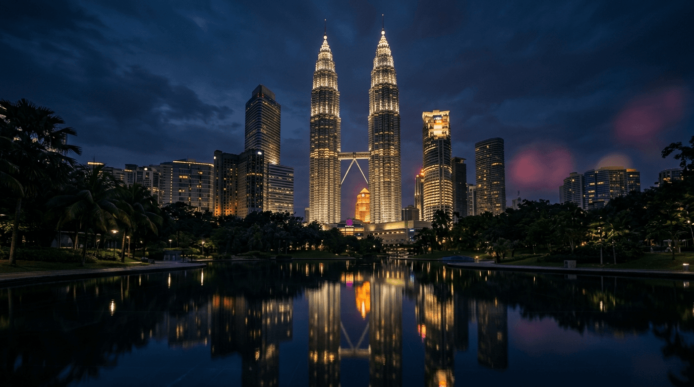 Malaysia — iconic landmark hero, Eurovision Asia 2026