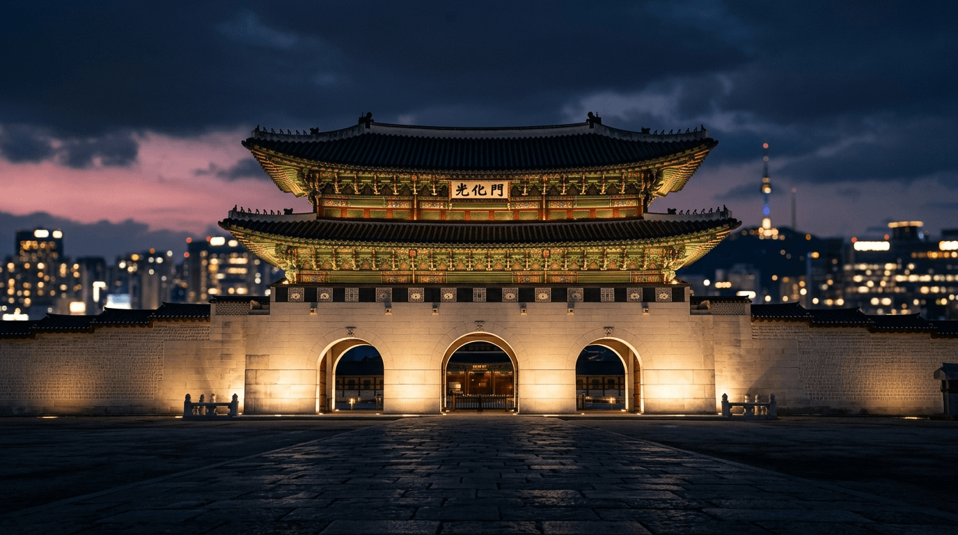 South Korea — iconic landmark hero, Eurovision Asia 2026