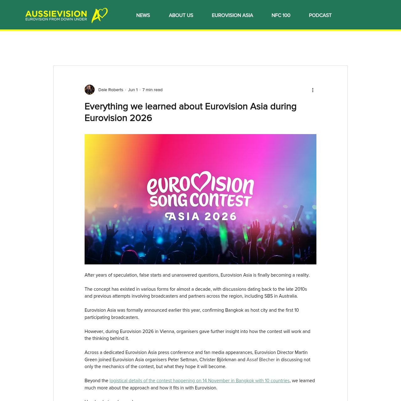 Aussievision summary of everything learned about Eurovision Asia during Eurovision 2026