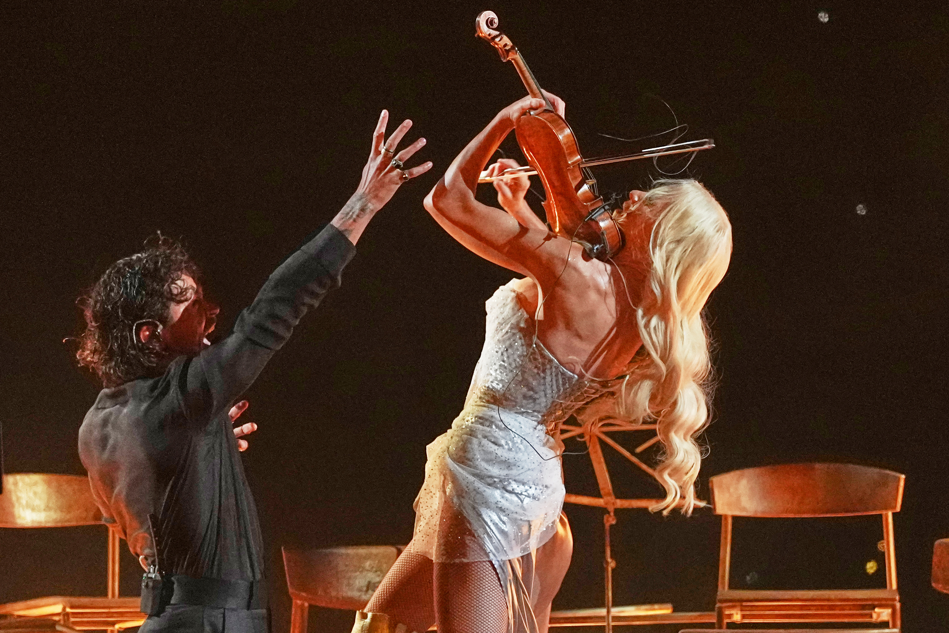 Linda Lampenius and Pete Parkkonen rehearsing Liekinheitin for Finland at Eurovision 2026 — the favourite UK bettors lay-bet against