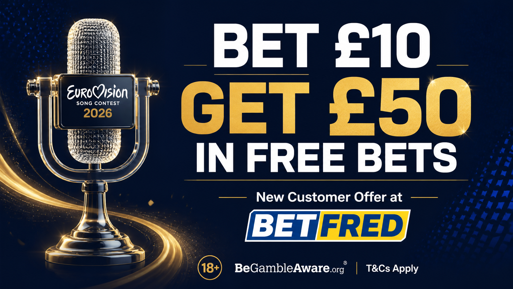 Betfred Eurovision 2026 — Bet £10 Get £50 in Free Bets