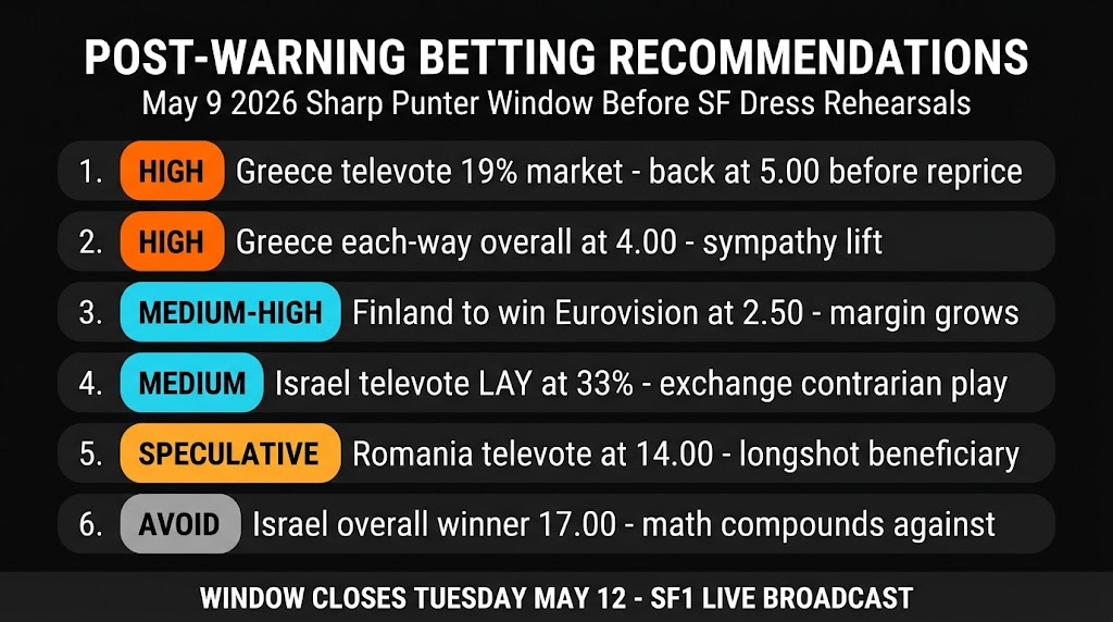 EBU warning Eurovision 2026 betting strategy recommendations after Israel formal warning