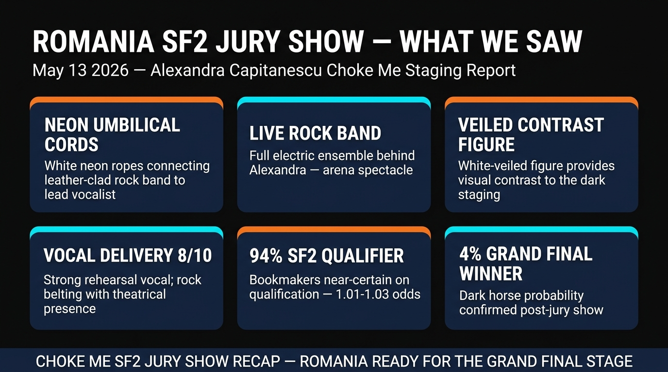 Romania Choke Me SF2 jury show staging recap analysis