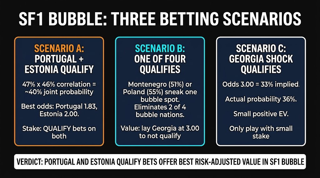 SF1 bubble betting scenarios — Eurovision 2026 qualification