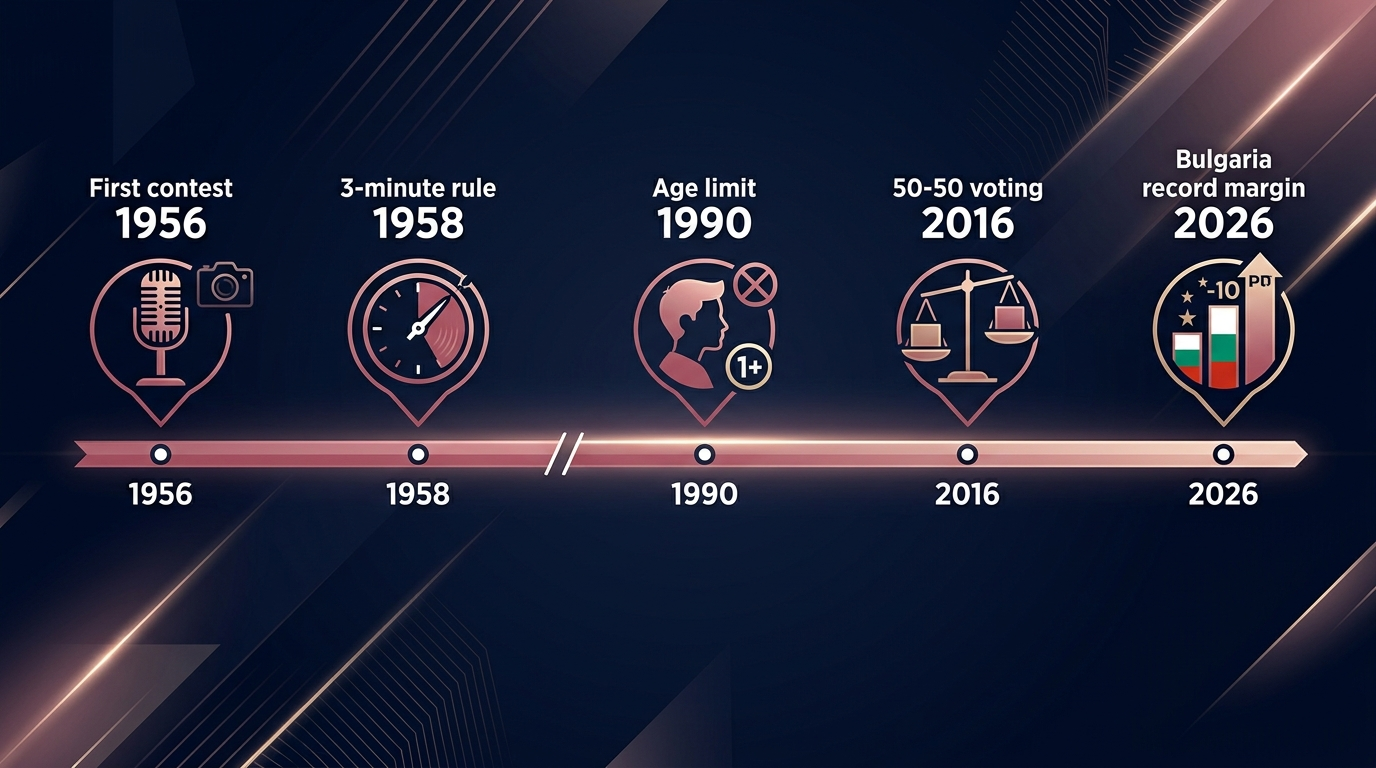 Eurovision records timeline 1956-2026