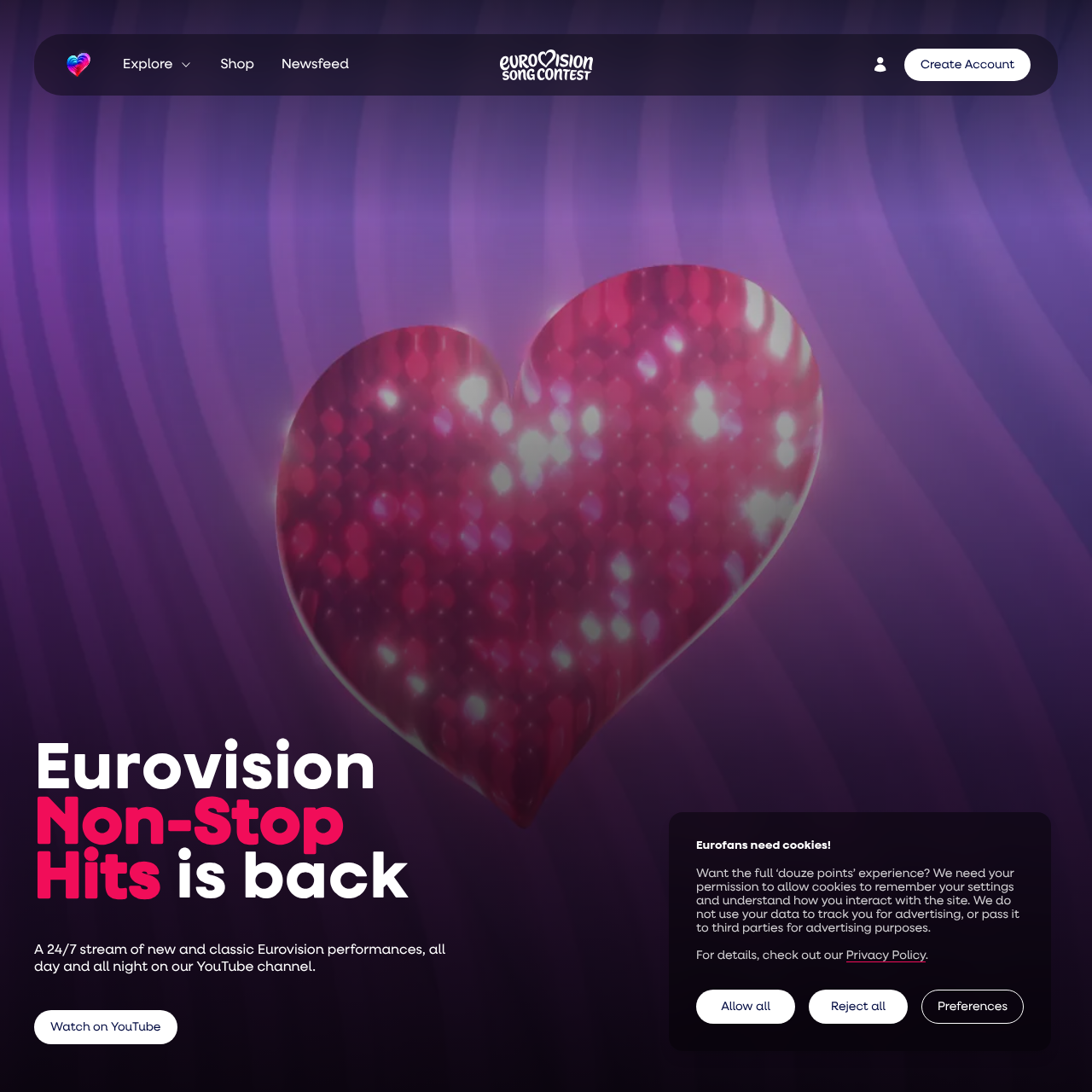Official eurovision.com — where host announcements are published