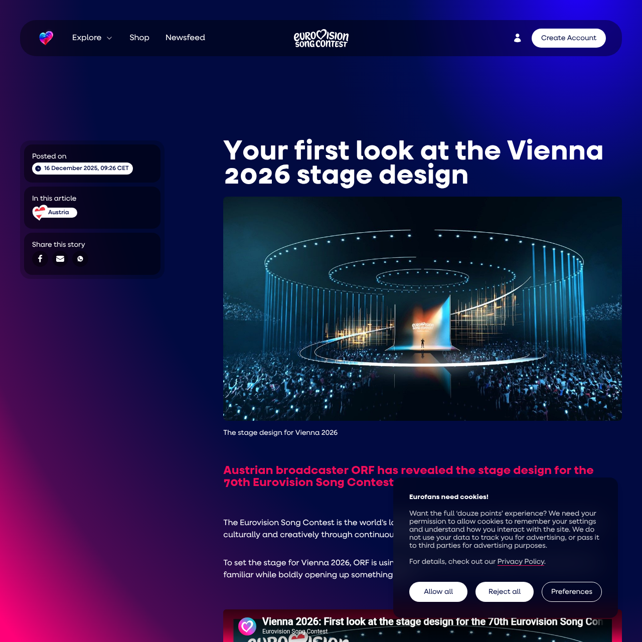 First look at the Vienna 2026 stage design on eurovision.com