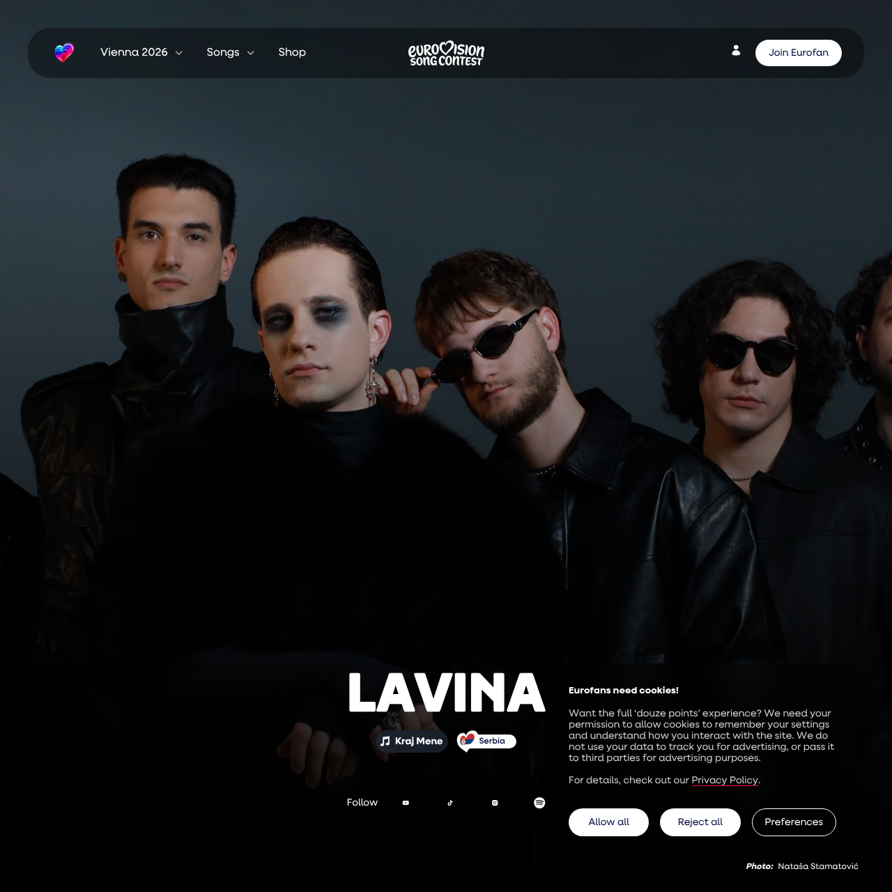 LAVINA official Eurovision 2026 press photo - Serbia Kraj Mene