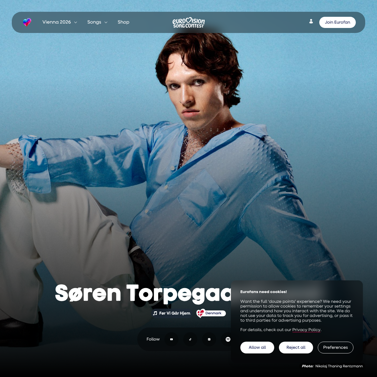 Søren Torpegaard Lund Denmark Eurovision 2026