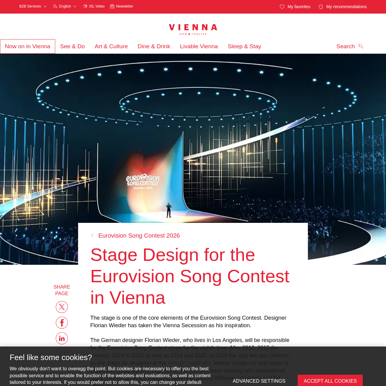 vienna.info stage design feature covering the production