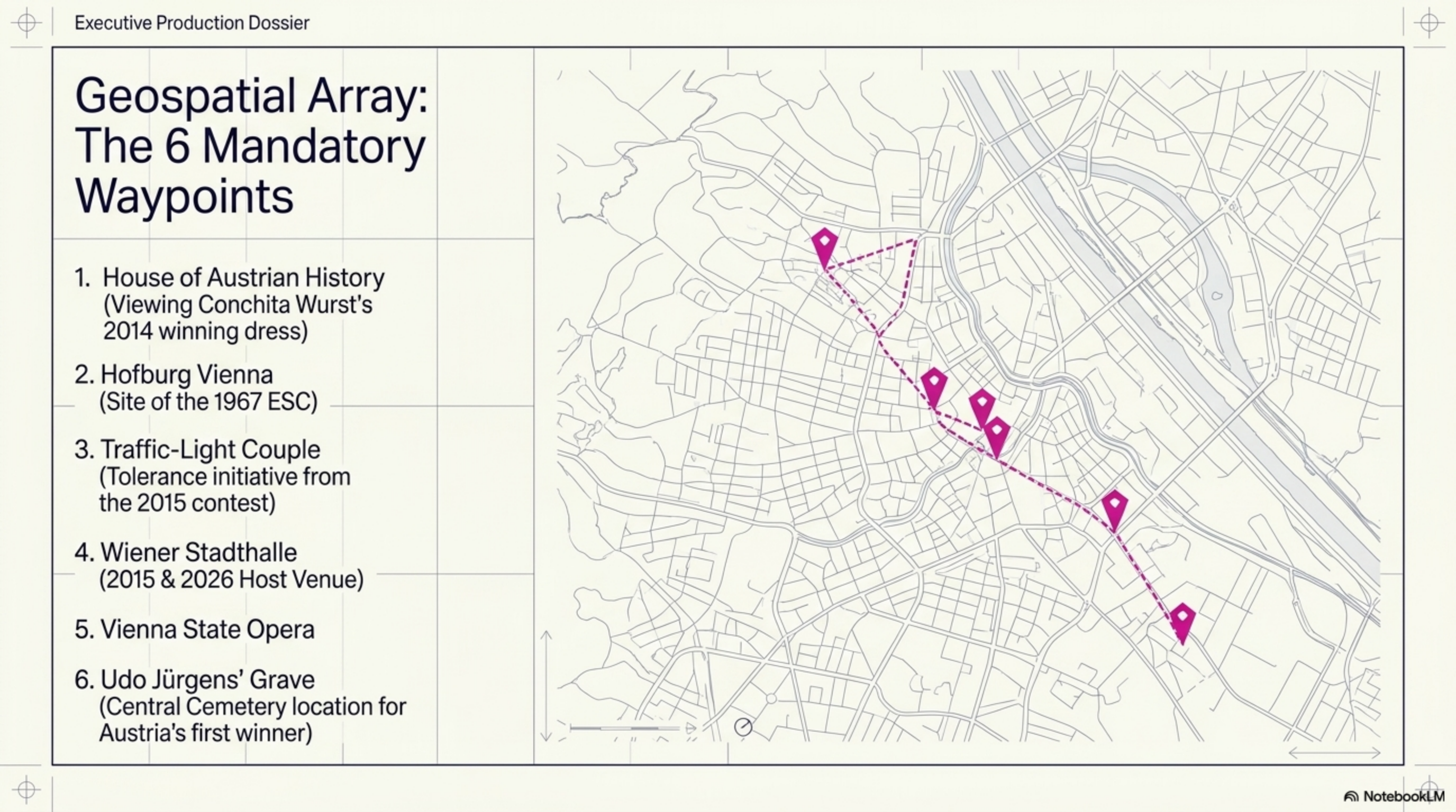 NotebookLM slide — Eurovision 2026 participation, boycotts, and their downstream effects on the pre-party circuit